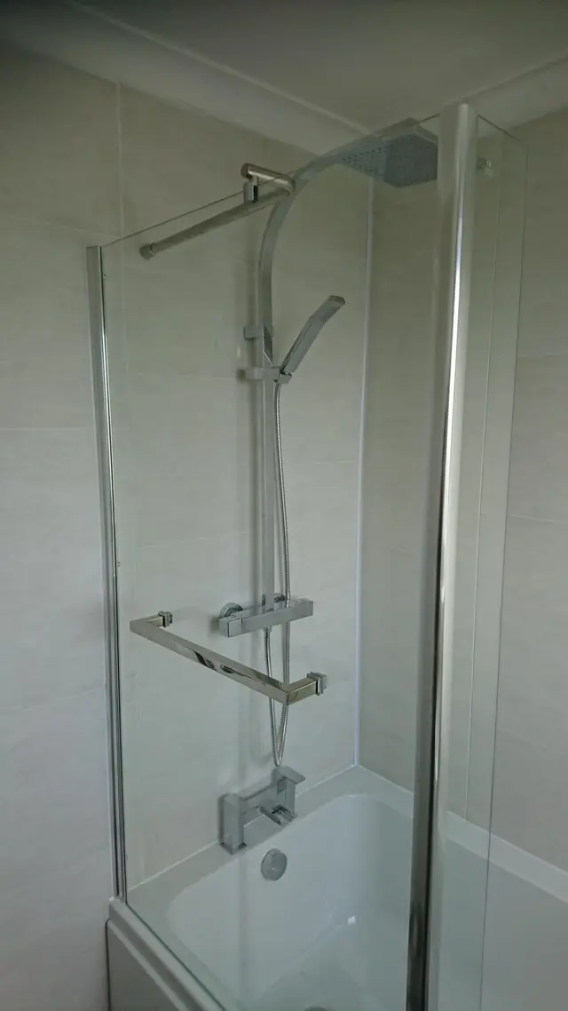 Bathroom wall and floor tiling completed by APG Plumbing & Heating Services Ltd in Cannock