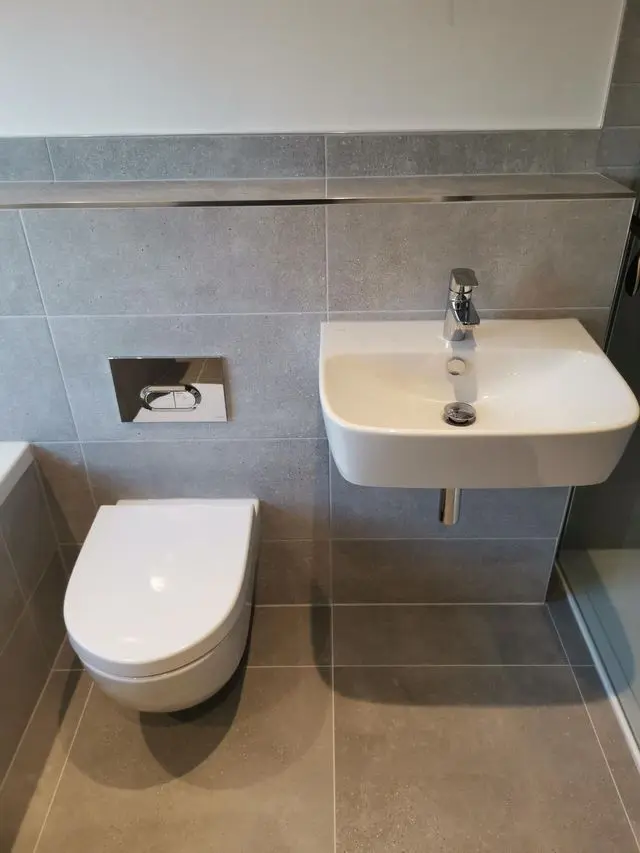 Modern bathroom suite installation by APG Plumbing & Heating Services Ltd, Staffordshire