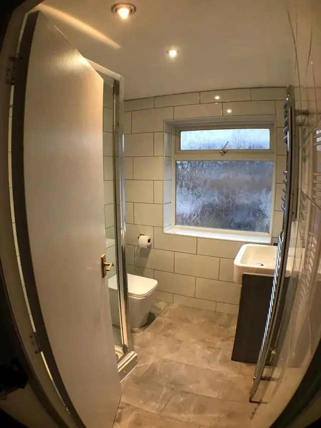 Bathroom wall and floor tiling completed by APG Plumbing & Heating Services Ltd in Cannock