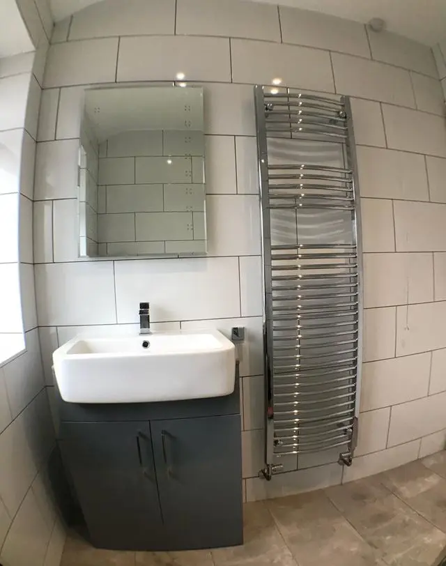Walk-in shower enclosure fitted by APG Plumbing & Heating Services Ltd in Cannock
