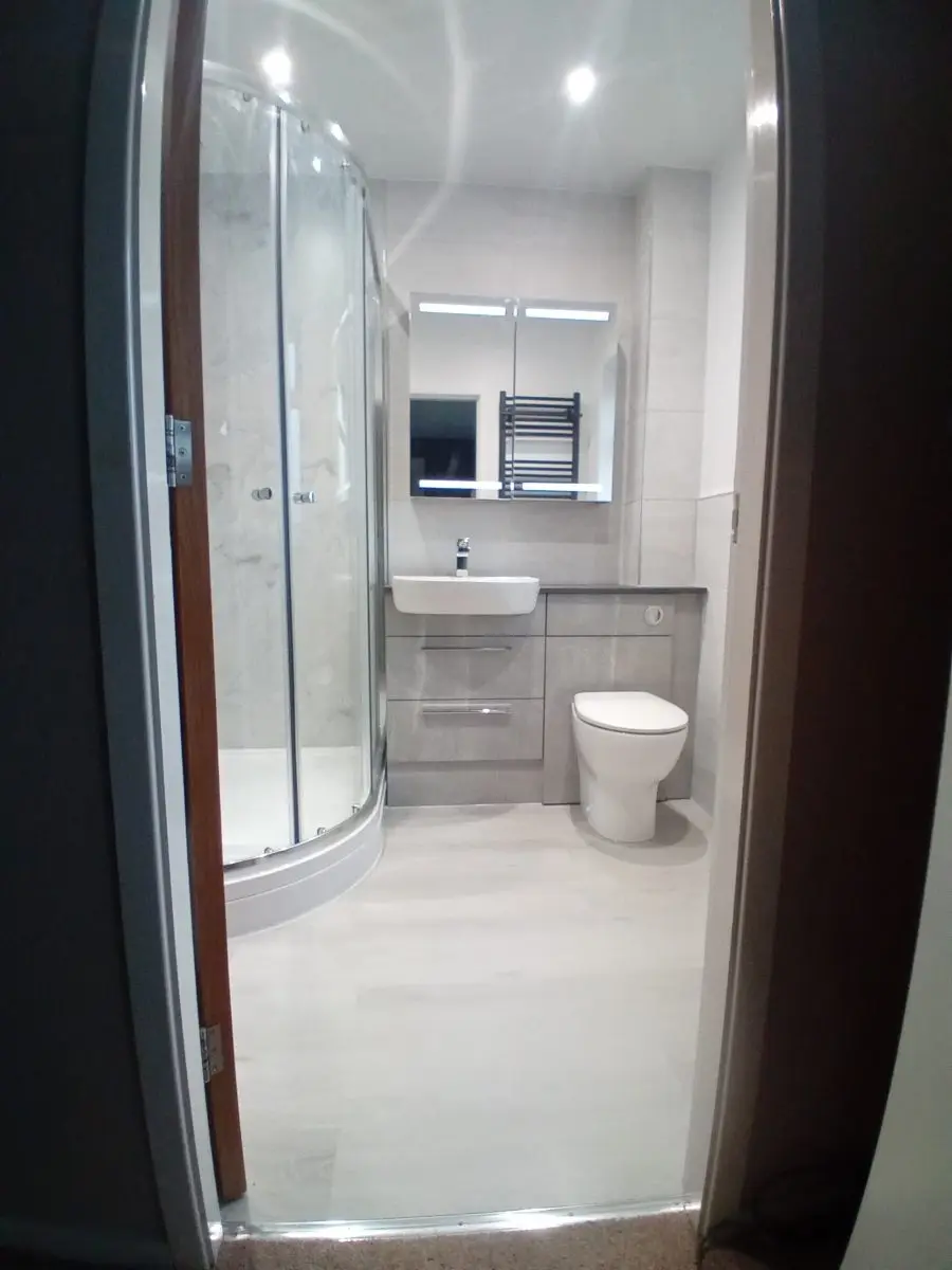 Fully renovated bathroom suite installed by APG Plumbing & Heating Services Ltd in Cannock