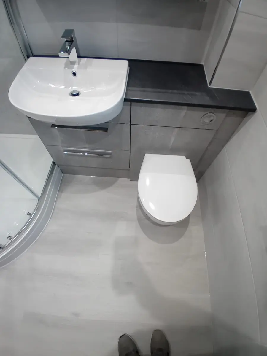 Completed bathroom refurbishment by APG Plumbing & Heating Services Ltd, Staffordshire
